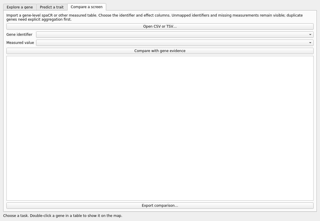 Compare a screen